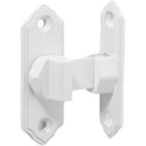 Verrou de porte coulissante à 90 degrés, loquet de verrouillage de porte coulissante à angle droit, loquet de verrouillage de porte à 90 degrés (blanc) (1/3)