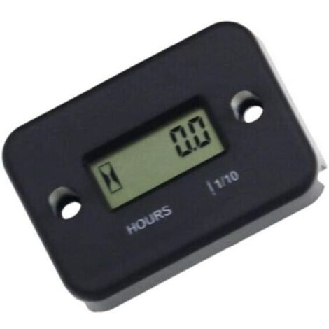 Ahlsen Étanche écran LCD Compteur numérique Heure Moteur Portable Gauge Compteur horaire Moto Bateau Compteur horaire Moteur