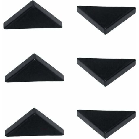 Ahlsen 6 mm Protecteurs d'angle Noir pour Verre Pointu, Miroir, Carreaux de céramique, Couvre-Coins à Triple Forme 20 pièces