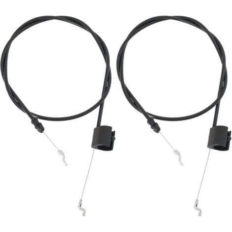 Lot de 2pcs Câbles d'accélérateur pour Tondeuse à Gazon Ligne de Commande Du Moteur 183281 532183281 290699 Compatible avec Briggs Stratton Compatible avec Poulan Longueur Câble 1358mm
