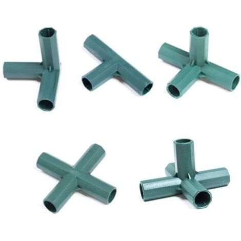 Connecteur De Cadre De Jardinage, 30 Pcs 16 Mm Plastique Greenhouse Frame Meubles Connecteurs Plant Stakes Fencing Pipe Joix Pour Les Supports De Fleurs Et Crames De Serre Construction, Accessoires De (1/5)