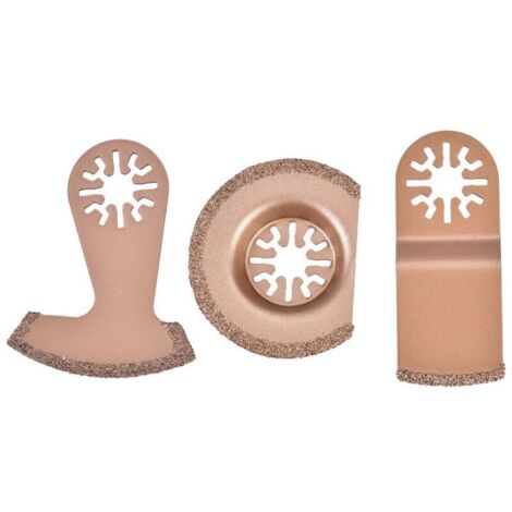 Lames de Scie Oscillantes Ensemble de lames de scie pour carrelage multifonction 3Pcs pour Coupe General Multi Tool la coupe de carreaux de porcelaine Ceremic, carbure (1/5)