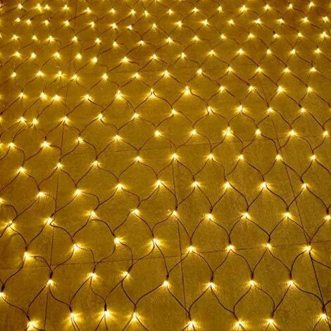 Naizy – Guirlande lumineuse d'extérieur 6x4 m – 480 LED blanc chaud – 8 modes d'éclairage – IP44 – Câble vert foncé pour décoration intérieure et extérieure (1/5)