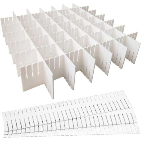 Organisateur de Tiroir Diviseur de Tiroir 8 PCS Separateur Tiroirs Reglable Pour Fournitures de Bureau, Chambre à Coucher, Cuisine, Ustensiles de Maquillage