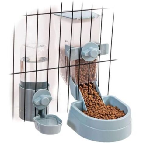 Ensemble de gamelles pour cage à lapins (eau et nourriture) - Petites gamelles pour lapins, furets, chats et oiseaux