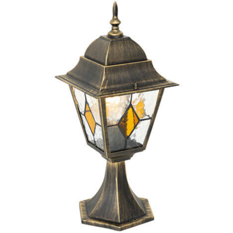 Qazqa – Lampe sur pied extérieur vintage dorée – Hauteur 47 cm – Culot E27 – Indice de protection IP44 – Éclairage extérieur classique