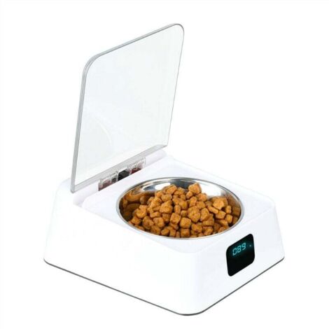 Gamelle à Capteur Infrarouge 330Ml, Acier Inoxydable, Couvercle à Ouverture/Fermeture Automatique, Avec Câble De Chargement Usb, 3-5 minutes de repos, Convient Aux Chats, Chiens