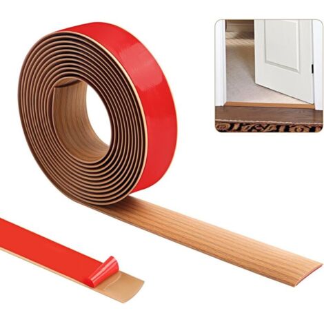 400cm×4cm Bande de seuil, bandes de garniture de porte de tapis,bande de séparation de porte de sol auto-adhésive, bande de garniture de bord(Grain de bois de chêne jaune) (1/5)
