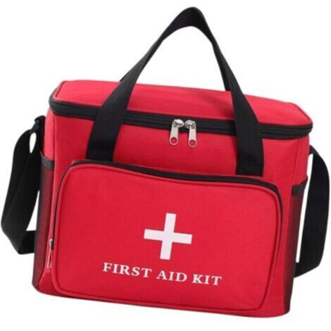 Trousse de premiers secours vide, grande capacité, légère, à plusieurs compartiments, idéale pour les activités de plein air et nautiques, rouge