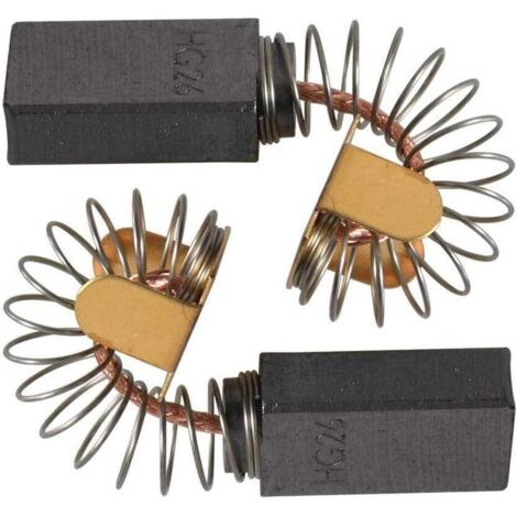 Jeu de balais de charbon de rechange (2 pièces) pour Bosch 1619X08020, 1619X07410, 1619X01351, 2610320391 et scies circulaires Skil HD77 - S77 (1/2)
