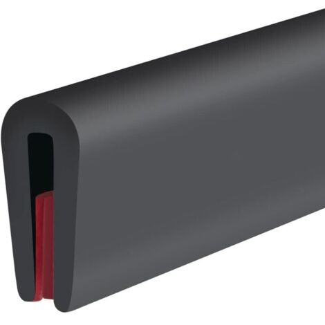 Garniture de bord en caoutchouc, protection de bord de portière de voiture auto-adhésive, protecteur de bord flexible pour bord tranchant en tôle, 1/16 pouce (1,5 mm), longueur 10 pieds (3 m)