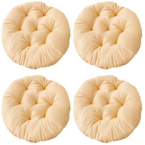 Lot de 4 pour chaises de Cuisine fabriqués, Coussin de Siège Rond Confortable, Coussins de Chaise de Cuisine 40x40 cm, Rembourrage en éponge et, pour Salle à Manger, Salon, Chambre d'étude