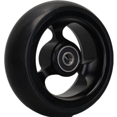 Roue Avant de Fauteuil Roulant 4 Pouces (10Cm) - Roulette En Aluminium, Pneu Solide, Remplacement Des Roues Avant - Noir
