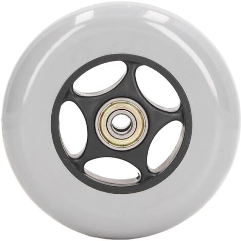 Roue de Fauteuil Roulant 4 Pouces en PVC à Faible Bruit, Pièce de Rechange pour Roulettes Avant et Arrière en PVC Solide de qualité Supérieure, Pneus pour Fauteuils