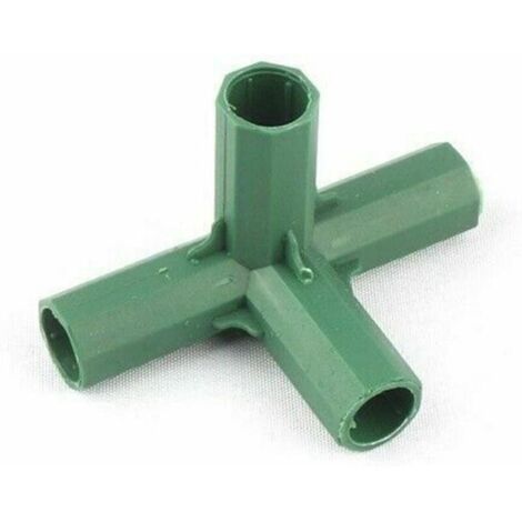 Lot de 4 raccords de cadre en plastique pour auvent de jardin, grimpe, plantes, compatibles avec les supports de serre de 16 mm (angle droit 4 voies)