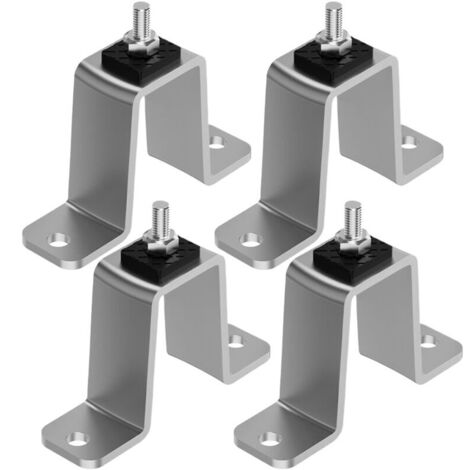 Support pour climatiseur, 4 Pieds Anti-Vibration pour Condenseur Split, Pieds de support en acier inoxydable pour montage de climatiseur, adaptés au jardin, au garage et à la maison