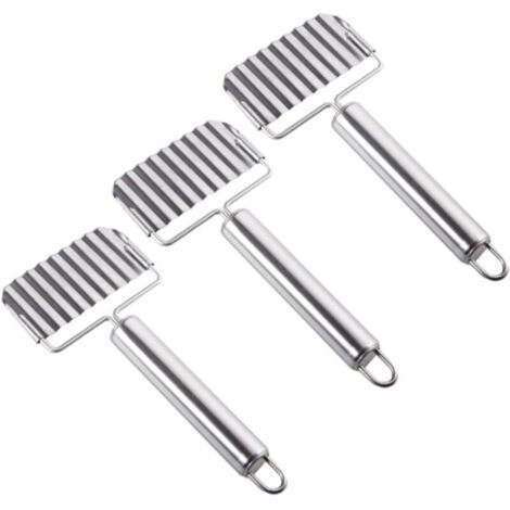 Lot De 3 Coupe-frites Ondulés En Acier Inoxydable Robuste Pour Pommes De Terre Frites Et Légumes