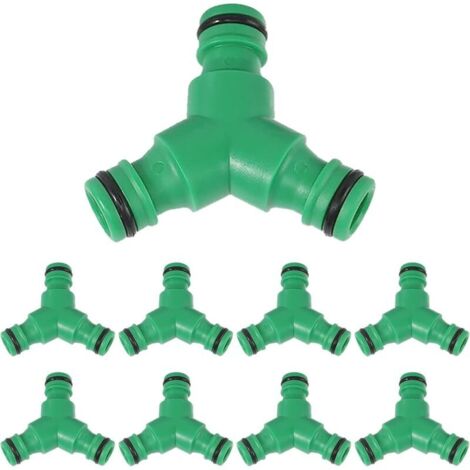 Lot de 8 raccords de tuyau en Y - 1/2" - 3 voies