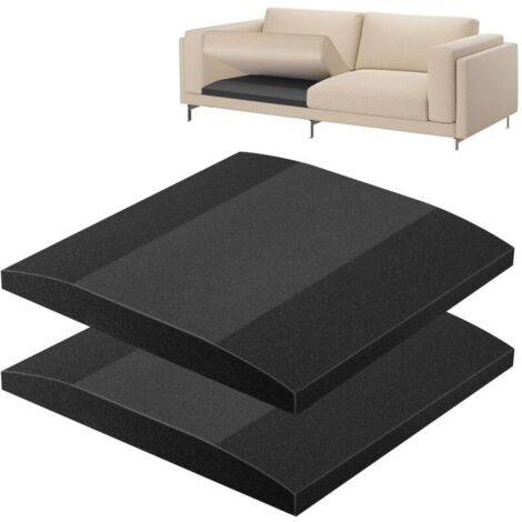 Lot de 2 coussins de canapé 55 x 55 cm pour réparation de siège affaissé - Mousse de rechange pour canapé, causeuse et chaise (1/5)