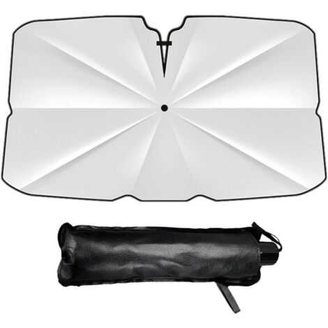 Parapluie Pare Soleil Pliable pour Pare Brise De Voiture, Pare Soleil Voiture Pare Brise Avant, Parasol Voiture Pliable, 360° Réglable Flexible Tige, Universel pour Pare Brise De Voiture