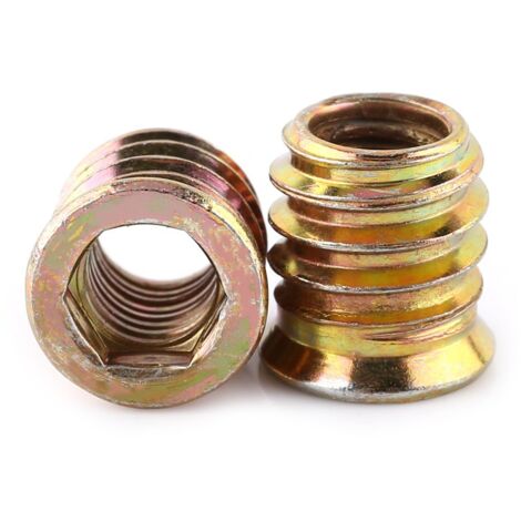 Jusch – Écrou hexagonal M8 x 15mm – Acier au carbone galvanisé – Résistant à la corrosion – Lot de 100 pièces pour ameublement - 100pcs