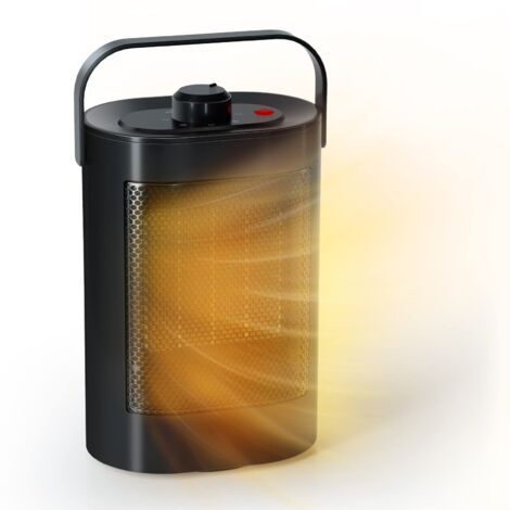 Aérotherme électrique 1500W, aérotherme à économie d'énergie, chauffage rapide 3s, radiateur céramique PTC, oscillation 70°, protection multiple pour la maison et le bureau