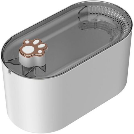Fontaine à eau pour animaux, ABS, avec filtre, 3000ml, gris (1/5)