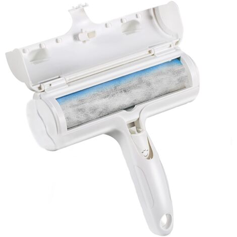 Brosse pour nettoyer les poils des chiens, chats ou autres animaux domestiques, 19x19x7 cm, blanche