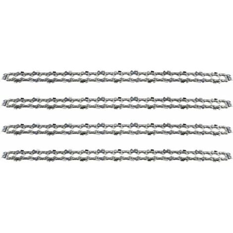 Lot de 4 Chaînes de Tronçonneuse pour Guide Chaîne de 18" (45 cm), 1,3 mm 64 Maillons d'Entraînement, Compatibles avec Stihl, Dolmar, Husqvarna, Einhell, Bosch, Makita et autres (1/4)