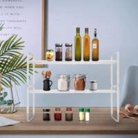 Kitchen Under Sink Shelf Under Sink Storage Cupboard Under Sink Organizer with Drawers for Kitchen Bathroom 29 x 38 x 49 cm (Black)