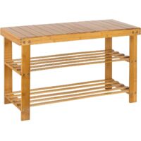 Waterproof Outdoor Shoe Cabinet, Wooden Shoe Rack, Shoe Rack, Tall and Narrow Shoe Rack for Entrance, Dormitory, Under Bed, 25 x 25 x 86 cm (5) (Original Wood Colour)