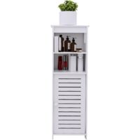 Waterproof Bathroom Cabinets, Bathroom Storage Cabinet with Open Shelf, Freestanding Floor Cabinets, Corner Cabinet for Bedroom, Kitchen, Hallway, 40 x 25 x 90 cm