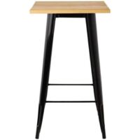 Dining Table Dining Dining Restaurant Home Interior MDF Bistro/Cafe/Bar/Kitchen Table Wood Board + Iron Legs, 60 x 60 x 72 cm (A)