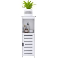 Waterproof Bathroom Cabinets, Bathroom Storage Cabinet with Open Shelf, Freestanding Floor Cabinets, Corner Cabinet for Bedroom, Kitchen, Hallway, 40 x 25 x 90 cm