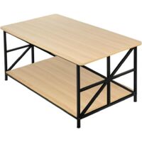 3-in-1 Coffee Table with Hidden Compartments and Open Shelf, Extendable and Extendable Coffee Table, 4-8 People Dining Table with Folding Tray, 90 x 48 x 62 cm (B)