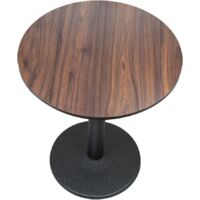 Dining Table Dining Dining Restaurant Home Interior MDF Bistro/Cafe/Bar/Kitchen Table Wood Board + Iron Legs, 60 x 60 x 72 cm (A)
