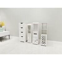 Waterproof Bathroom Cabinets, Bathroom Storage Cabinet with Open Shelf, Freestanding Floor Cabinets, Corner Cabinet for Bedroom, Kitchen, Hallway, 40 x 25 x 90 cm