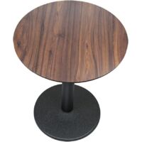 Dining Table Dining Dining Restaurant Home Interior MDF Bistro/Cafe/Bar/Kitchen Table Wood Board + Iron Legs, 60 x 60 x 72 cm (A)