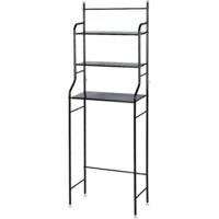 3 Tier Industrial Design Toilet Shelf, Bathroom Shelf, Space-Saving, Easy to Assemble, Industrial Style - 161 x 46 x 24 cm - Black