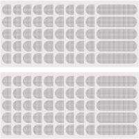 100 Pcs Reparation Moustiquaire Adhesive, PU Réparation Moustiquaire pour Moustiquaire Fenetre Enroulable, Moustiquaire Porte Fenetre Enroulable, Toile Filet Moustiquaire Fibre de Verre (Gris)