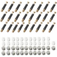 Ahlsen Ferrure D'assemblage 25 Pièces Raccords de Came Connexion 3 en 1 Connecteur de Meuble Raccord Came Connecteur de Meuble Excentrique Raccord pour Épisser Les Meubles Armoires de Table D'Armoire
