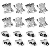8Paires de Roulette Porte Coulissante Placard, Roues de Garde-robe Coulissantes Roulette Placard Coulissant Roulette Coulissant Armoire pour Placard, Vitrines, Remplacement Porte Rouleau