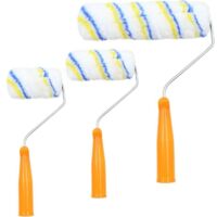 Kit de Pinceaux Peinture et Rouleaux Peinture Murs et Plafonds - 3 Pcs Rouleau à peinture professionnel,Accessoires pour Peinture Murale Intérieure (Largeur 10cm 13.5cm 20cm)