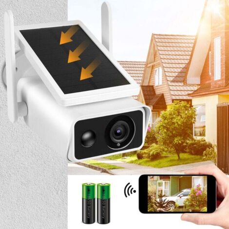 1080P Solar Camera, Outdoor Wireless Surveillance, Rainproof, Night ...