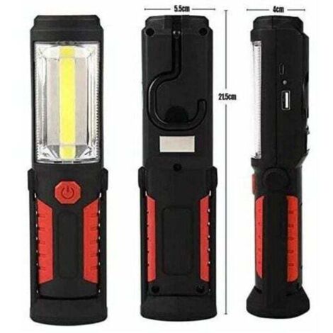 Rechargeable Hands-Free LED Flashlight [NEW 2018 VERSION] 3W 2-in-1 COB ...