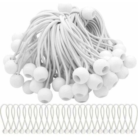 ASelected Pack of 50 Bungees with Ball, Tarpaulin Tensioner with Ball ASelected Pack of 50 Bungees with Ball, Tarpaulin Tensioner with Ball