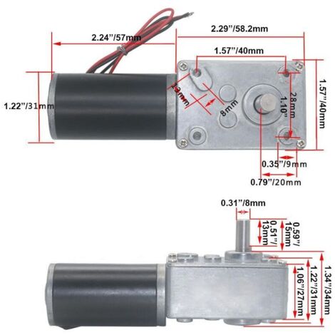 BRINGSMART 12V 12rpm DC Worm Gear Motor with PWM Speed Controller 33.5kg.cm High BRINGSMART 12V 12rpm DC Worm Gear Motor with PWM Speed Controller 33.5kg.cm High