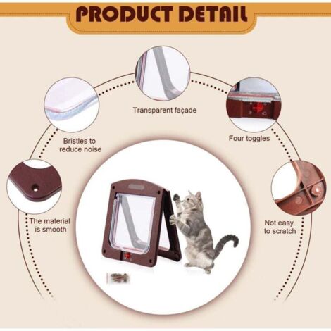Image showcasing Cat Flap, Microchip Cat Flap, Cat Doors, Pet Door, Dog/Cat Flap with ...