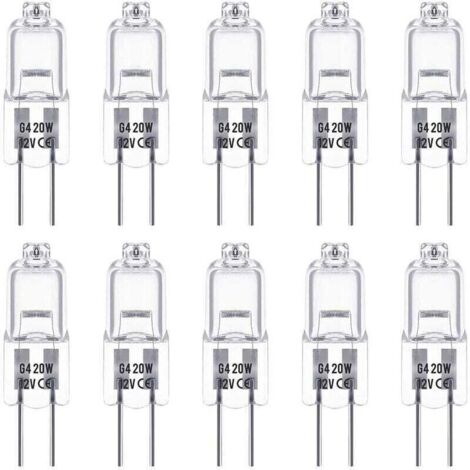 G4 Halogen Bulbs, 12V 20W Halogen Pin Base Lamp, Warm White 2800K ...
