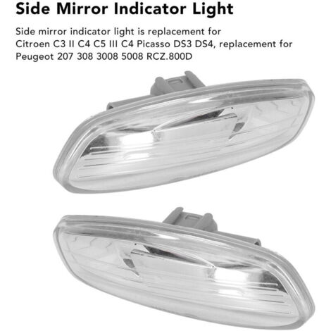 2pcs Side Mirror Turn Signal Lights 6325G5 Replacement Mirror Indicator ...